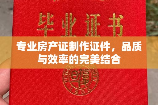 启东专业房产证制作证件，品质与效率的完美结合
