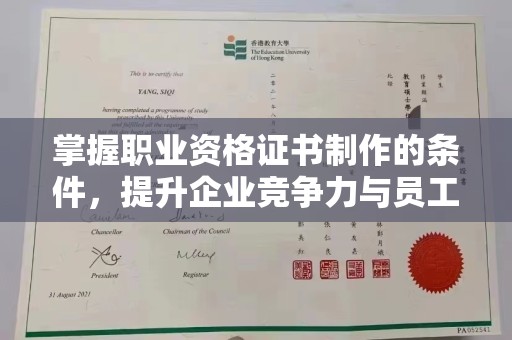 启东掌握职业资格证书制作的条件，提升企业竞争力与员工专业素养