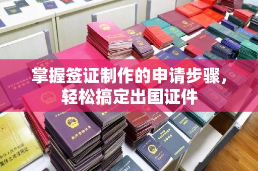 启东掌握签证制作的申请步骤，轻松搞定出国证件