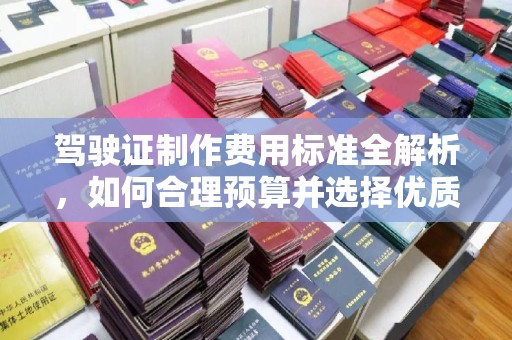 启东驾驶证制作费用标准全解析，如何合理预算并选择优质服务？